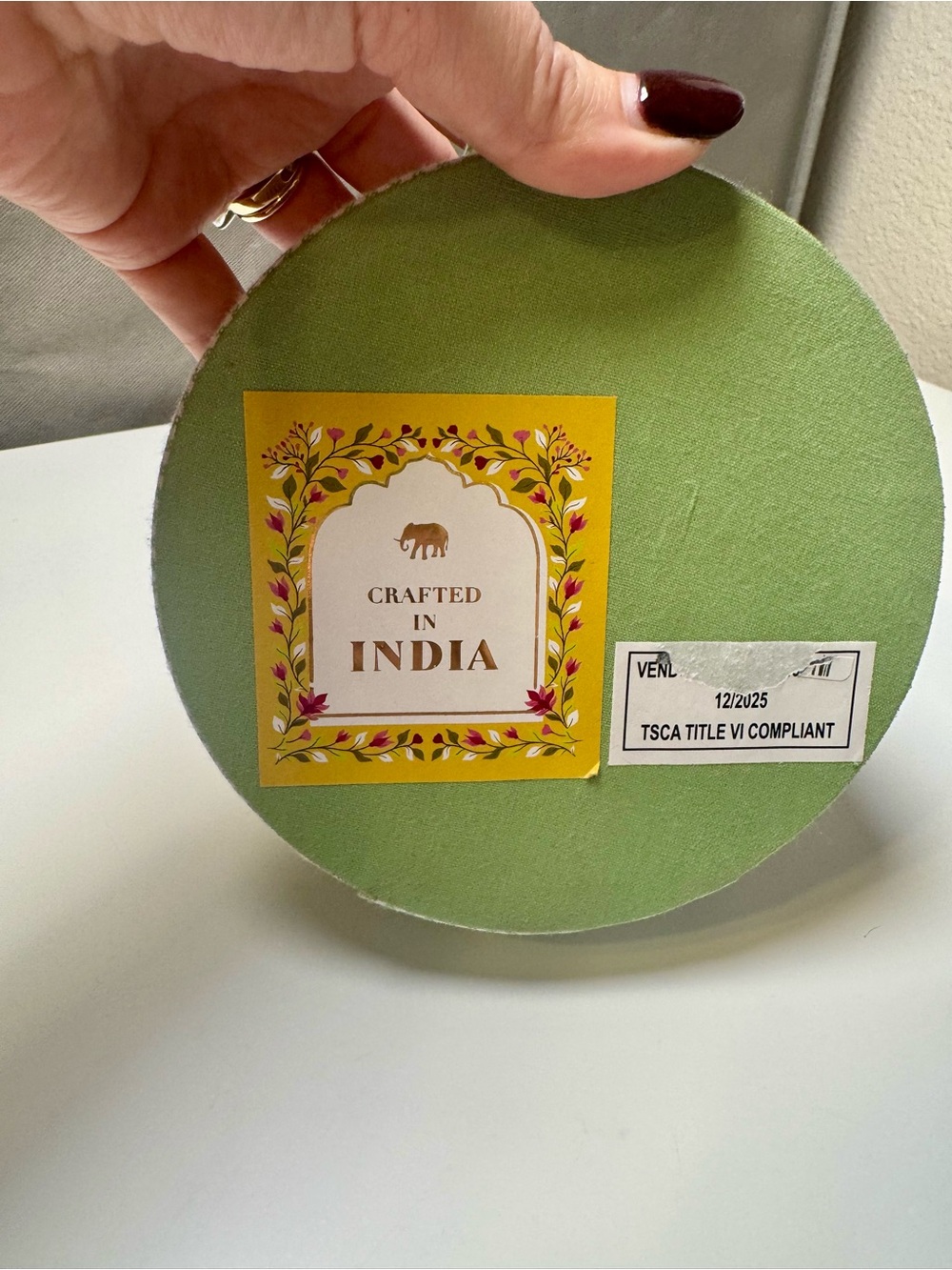 NWT Embroidered Floral Round Jewelry Box - Multicolor - Picture 4 of 5